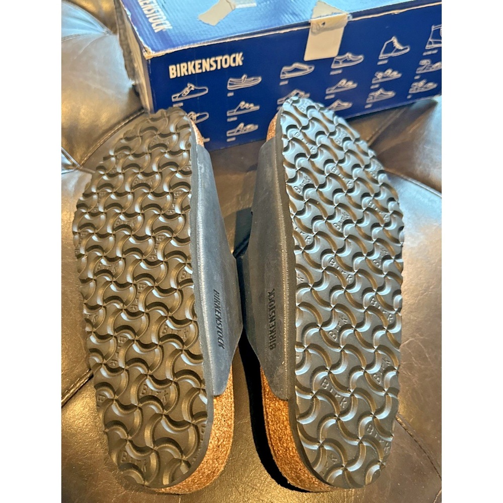 Birkenstock Black Two-Strap Cork Footbed Sandals - Picture 11 of 12